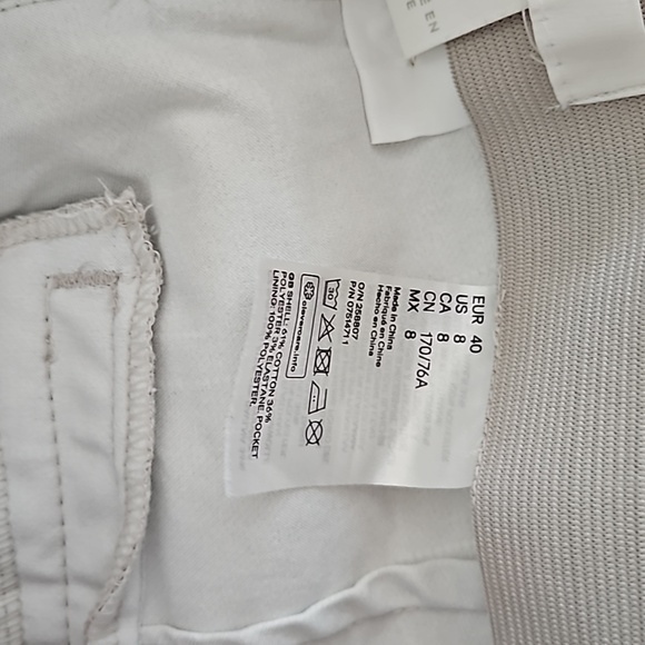 H&M SKINNY DRESS PANTS WOMEN'S SIZE 8 BEIGHE PLAID GREAT SHAPE STRETCHY WAIST - Picture 7 of 8